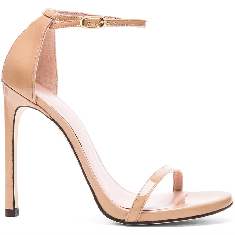 STUART WEITZMAN NUDIST PATENT NUDE HEELS